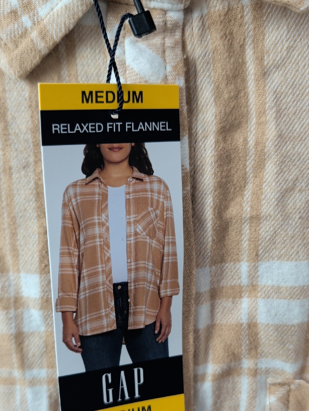 GAP Women's Button-Down Flannel Shirt Medium NWT - Picture 5 of 8